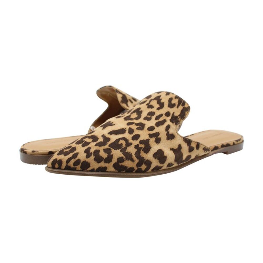 Banana Republic Womens Cheetah Slide Clogs/Mules, Beige, 8.5, DM